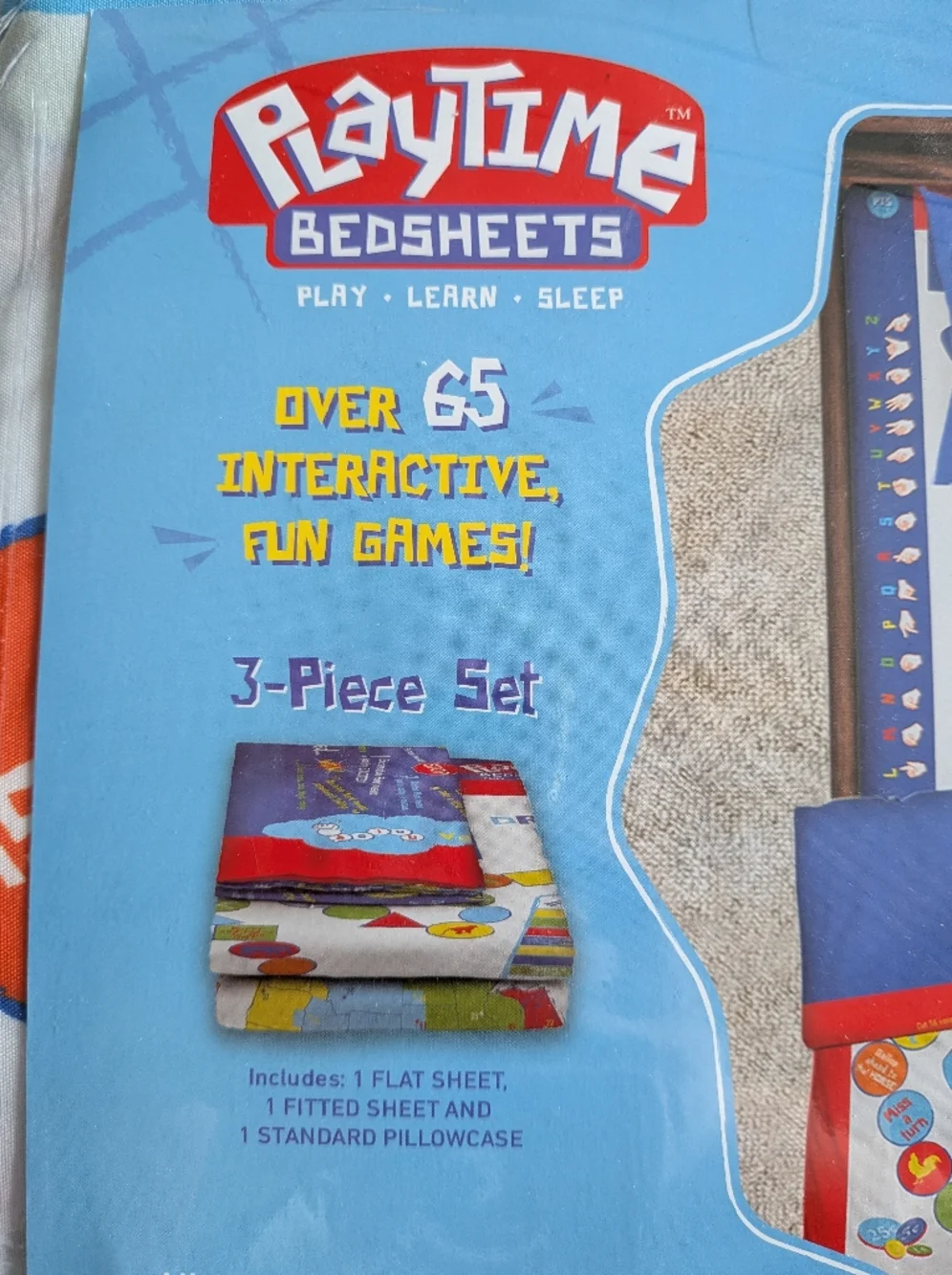 Playtime Edventures Interactive Twin Sheet Set NIP